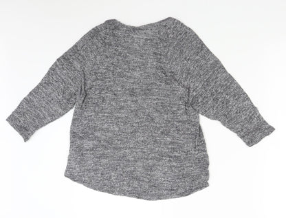 Womens UK Size S Sparkle & Fade Grey Pullover Jumper