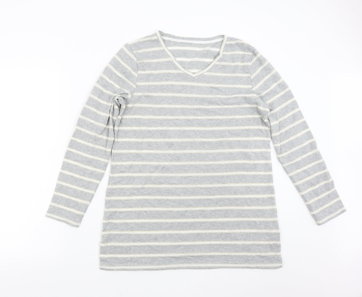 Womens UK Size 14 Preworn Grey Pullover Jumper
