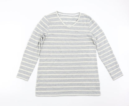 Womens UK Size 14 Preworn Grey Pullover Jumper