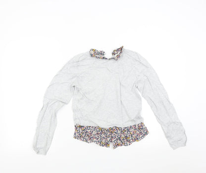 H&M Girls Grey  Knit Pullover Jumper Size 8 Years