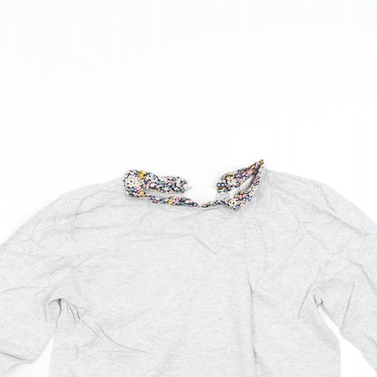 H&M Girls Grey  Knit Pullover Jumper Size 8 Years