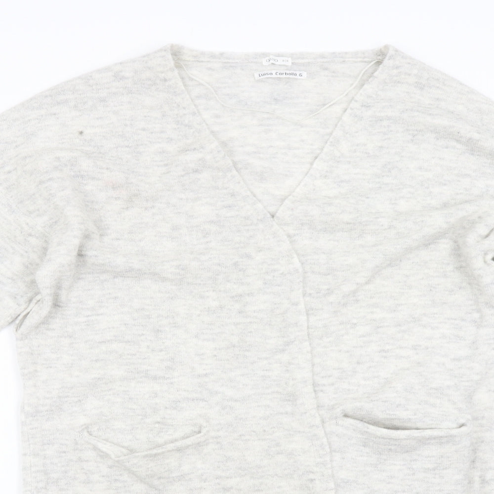 Womens UK Size M Oysho Grey Cardigan Jumper