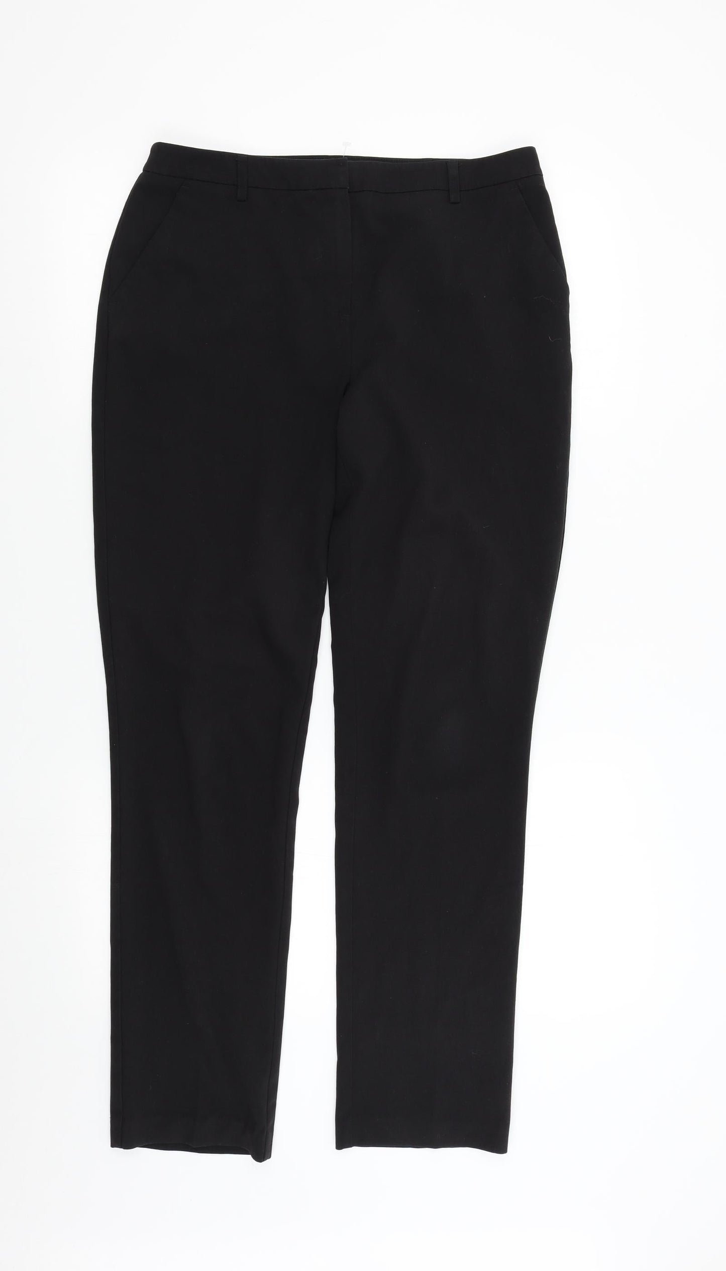 Womens UK Size 10 Papaya Regular Fit  Black Trousers