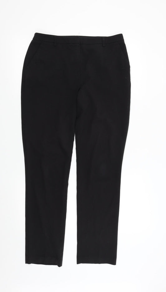 Womens UK Size 10 Papaya Regular Fit  Black Trousers