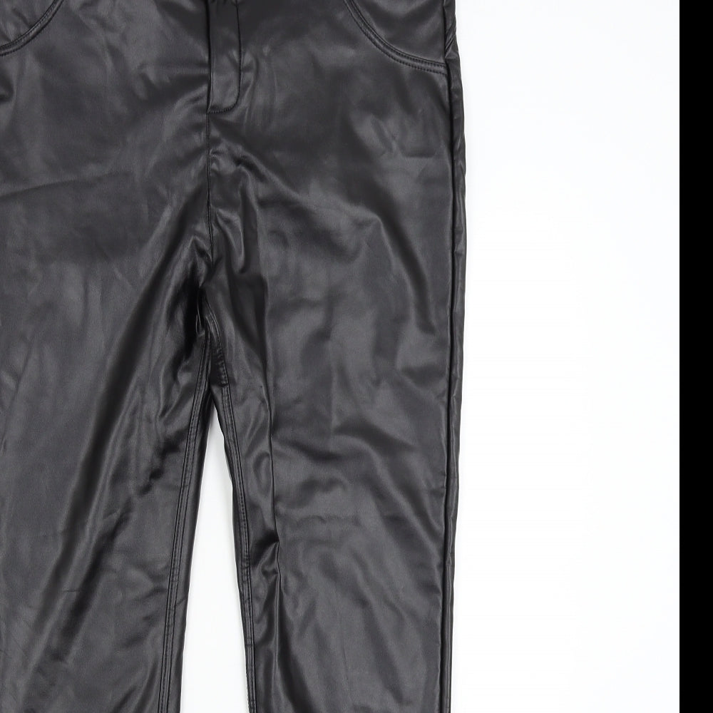 Womens UK Size 10 Preworn Regular Fit  Black Trousers