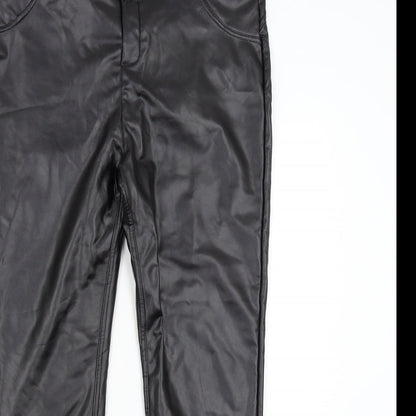 Womens UK Size 10 Preworn Regular Fit  Black Trousers