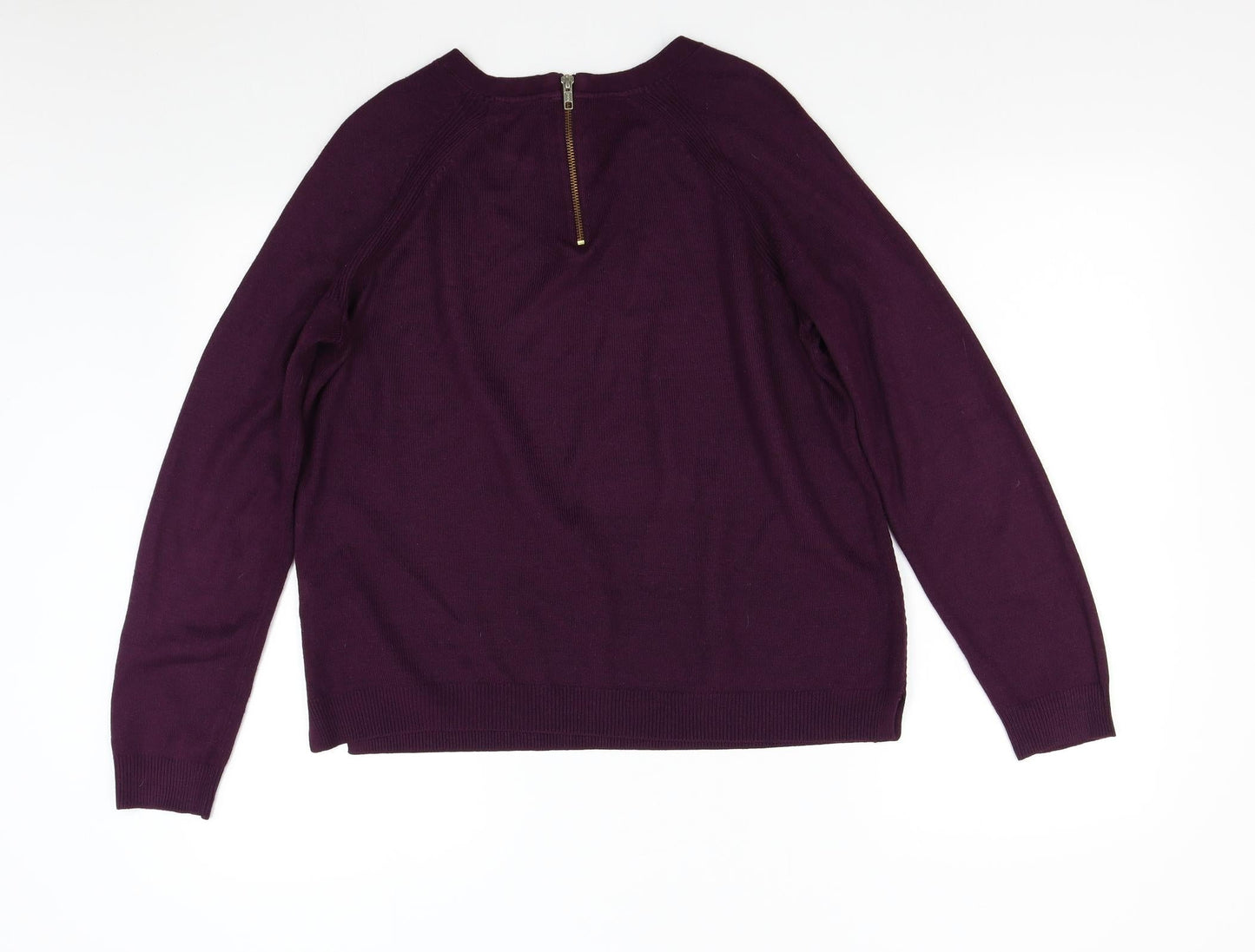 Womens UK Size 12 Per Una Purple Pullover Jumper