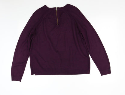 Womens UK Size 12 Per Una Purple Pullover Jumper
