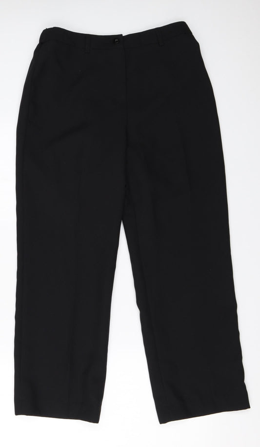 Womens UK Size 12 Special Collection Regular Fit  Black Trousers
