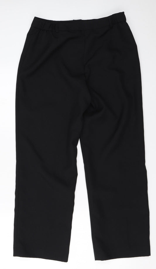Womens UK Size 12 Special Collection Regular Fit  Black Trousers