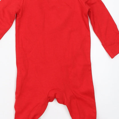 F&F Boys Red   Babygrow One-Piece Size 0-3 Months  - christmas