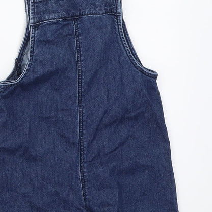 F&F Girls Blue  Denim Dungaree One-Piece Size 12-18 Months
