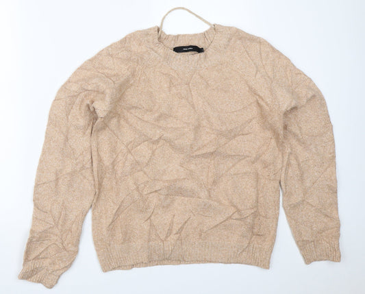 Womens UK Size S Vera Moda Gold Pullover Jumper