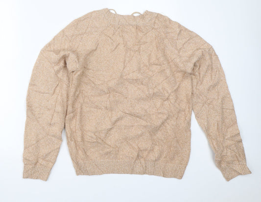 Womens UK Size S Vera Moda Gold Pullover Jumper