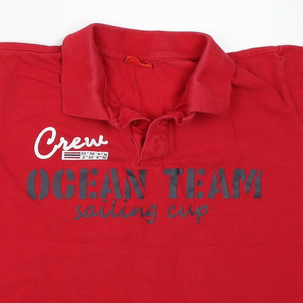 CFL Boys Red   Basic Polo Size 12-13 Years