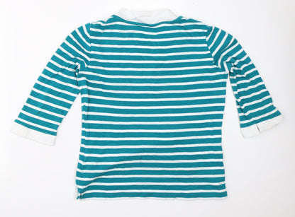 Womens UK Size 10 Damart Blue Basic T-Shirt