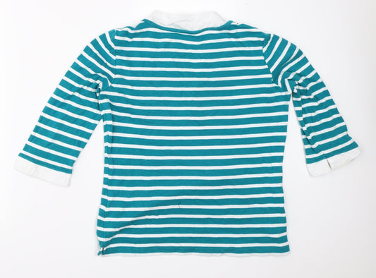 Womens UK Size 10 Damart Blue Basic T-Shirt