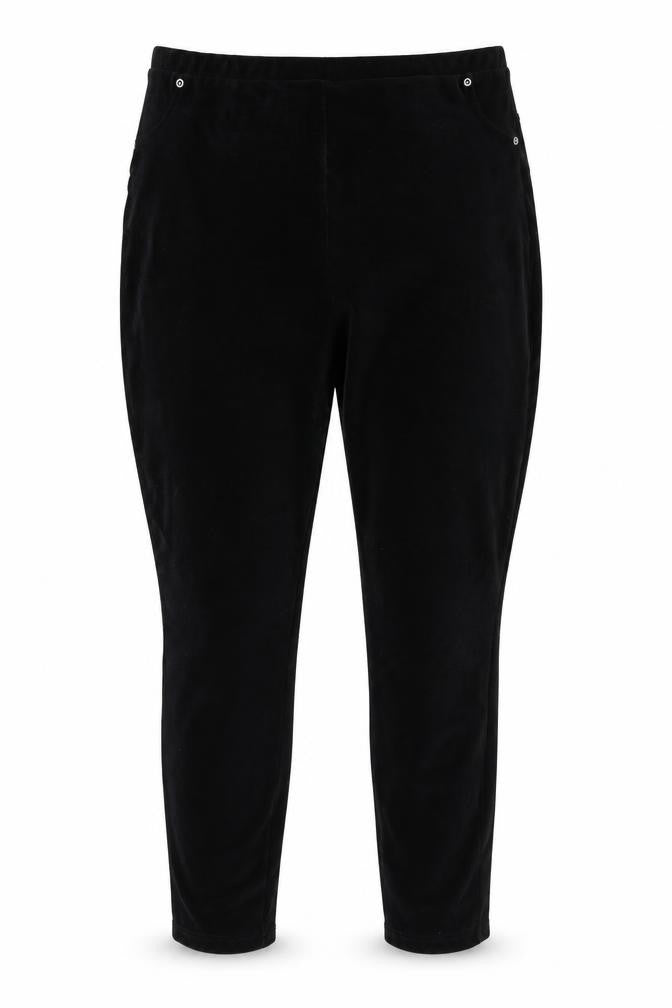 Womens UK Size L Preworn Regular Fit Capri Black Trousers