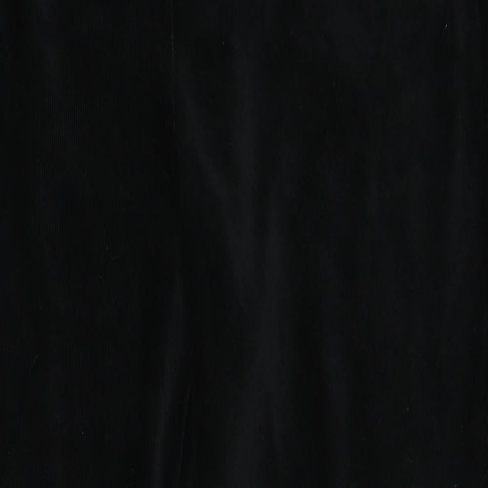 Womens UK Size L Preworn Regular Fit Capri Black Trousers