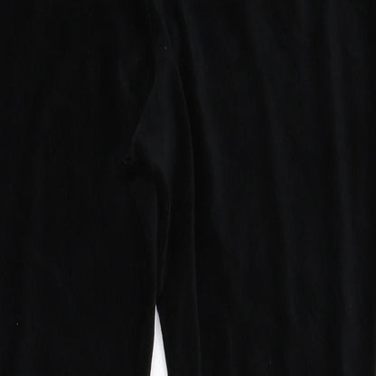 Womens UK Size L Preworn Regular Fit Capri Black Trousers