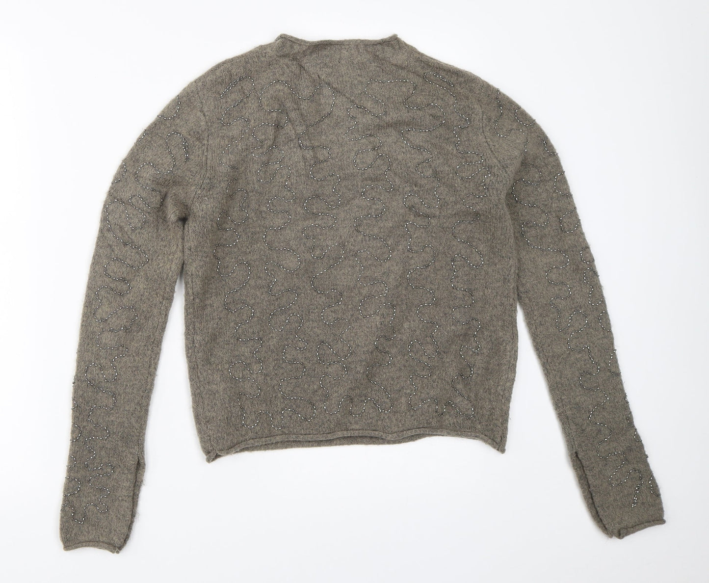 Womens UK Size S Zara Grey Pullover Jumper