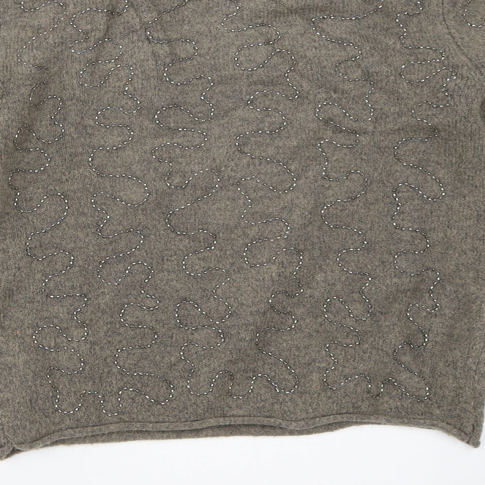 Womens UK Size S Zara Grey Pullover Jumper