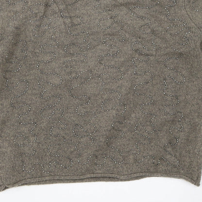 Womens UK Size S Zara Grey Pullover Jumper