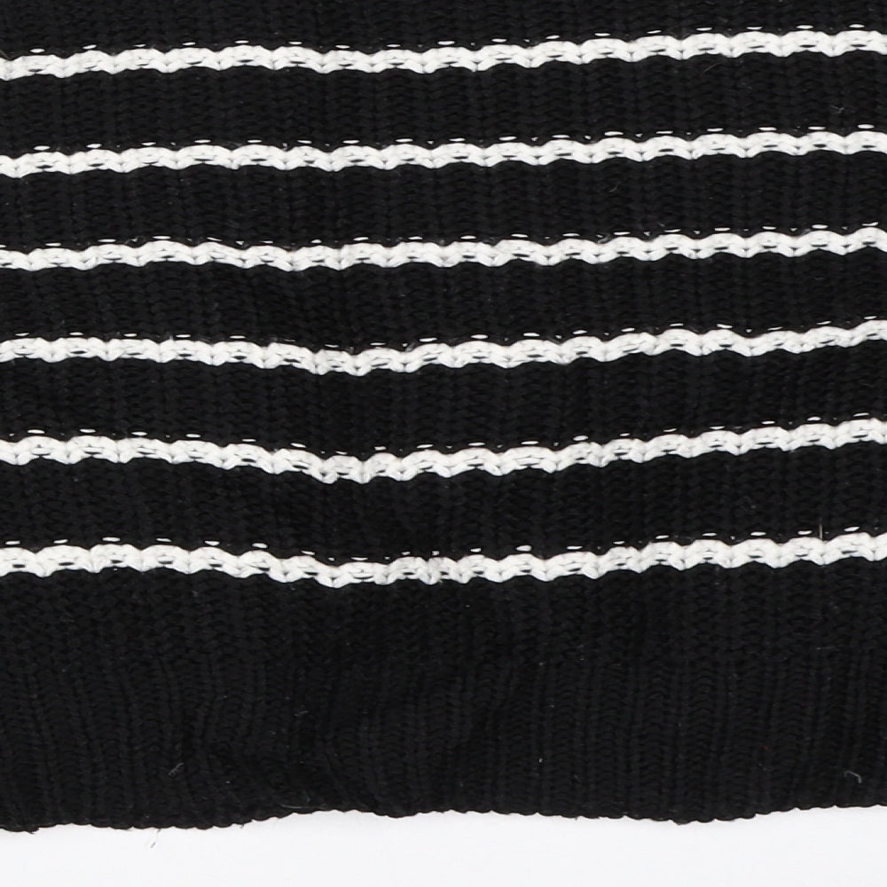 New Look Girls Black Striped  Pullover Jumper Size 14-15 Years
