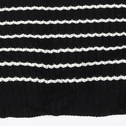 New Look Girls Black Striped  Pullover Jumper Size 14-15 Years