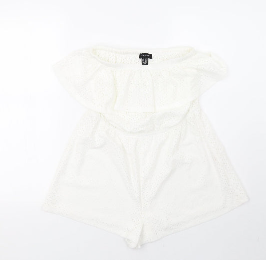 New Look Womens White   Playsuit One-Piece