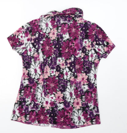 BM Womens Purple   Basic Button-Up Size 14