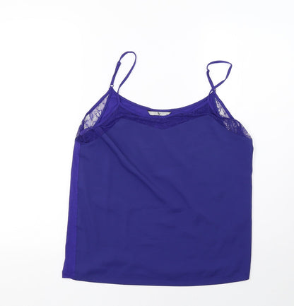 Womens UK Size 14 Sainsburys Purple Basic T-Shirt