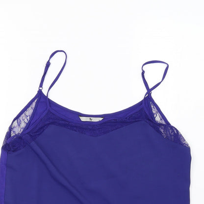 Womens UK Size 14 Sainsburys Purple Basic T-Shirt