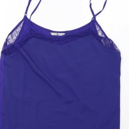 Womens UK Size 14 Sainsburys Purple Basic T-Shirt