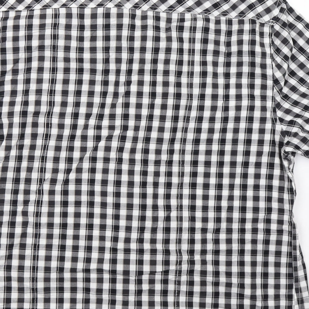 Mens UK Size XL matal White  Button-Up Short Sleeve Casual Shirt