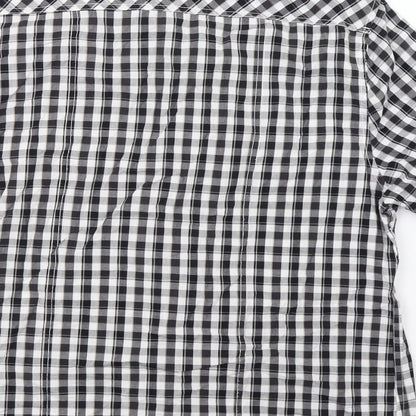 Mens UK Size XL matal White  Button-Up Short Sleeve Casual Shirt