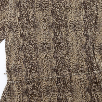 Womens UK Size 16 marks and Brown Basic T-Shirt