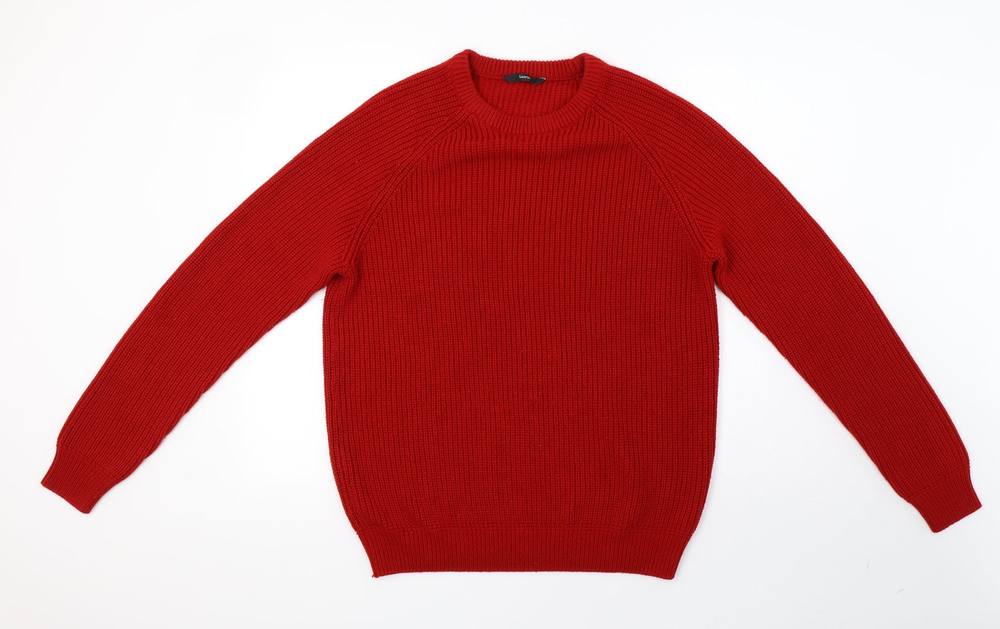 George Mens Red  Knit Pullover Sweatshirt Size L