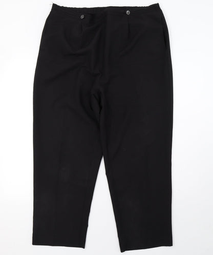 BM Womens Black   Trousers  Size 18 L28 in