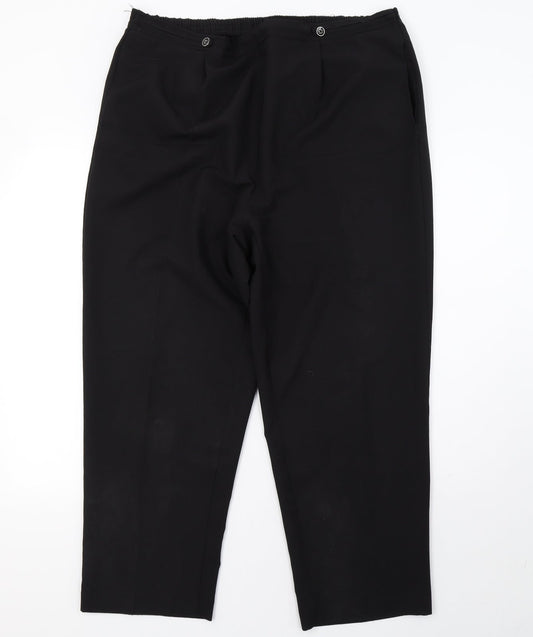 BM Womens Black   Trousers  Size 18 L28 in