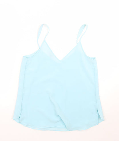 Womens UK Size 8 River Island Blue Basic Tank