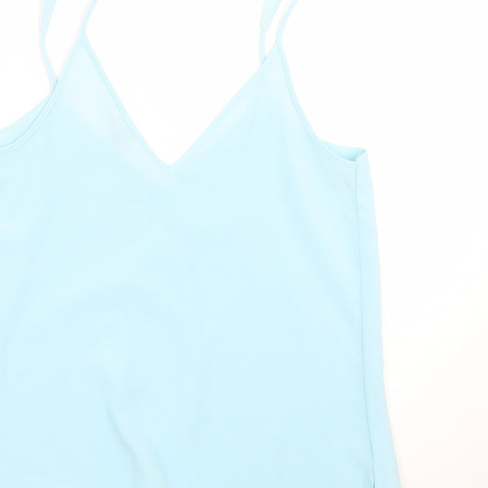 Womens UK Size 8 River Island Blue Basic Tank