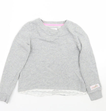 H&M Girls Grey   Pullover Jumper Size 9 Years