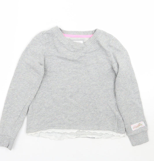 H&M Girls Grey   Pullover Jumper Size 9 Years