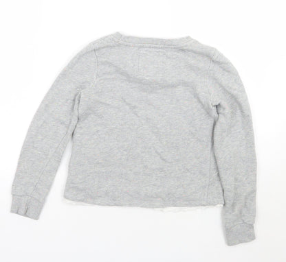 H&M Girls Grey   Pullover Jumper Size 9 Years