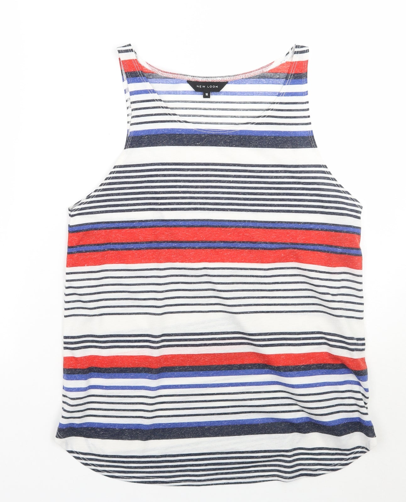 Womens UK Size 16 Newlook White Basic Tank