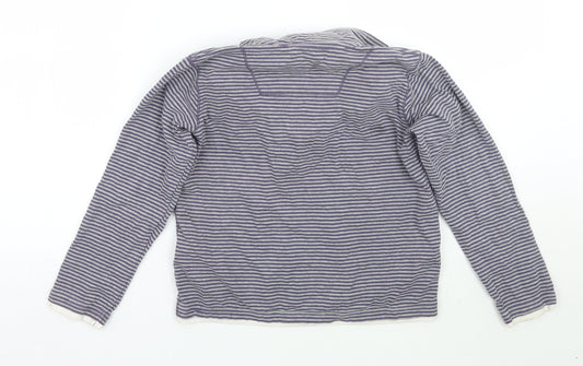 okaidi Boys Grey Striped  Basic T-Shirt Size 8 Years