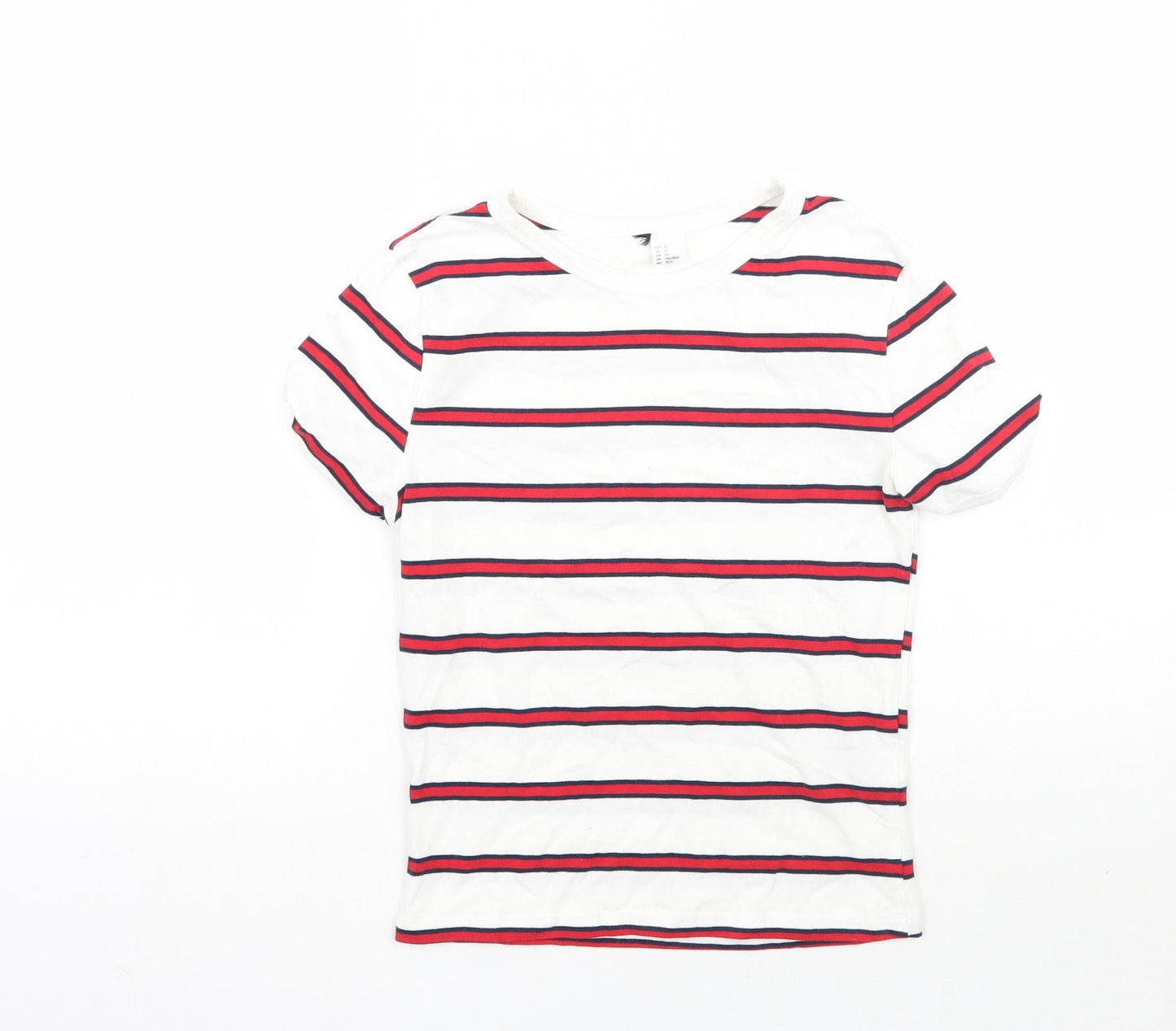 Womens UK Size XS H&M White Basic T-Shirt