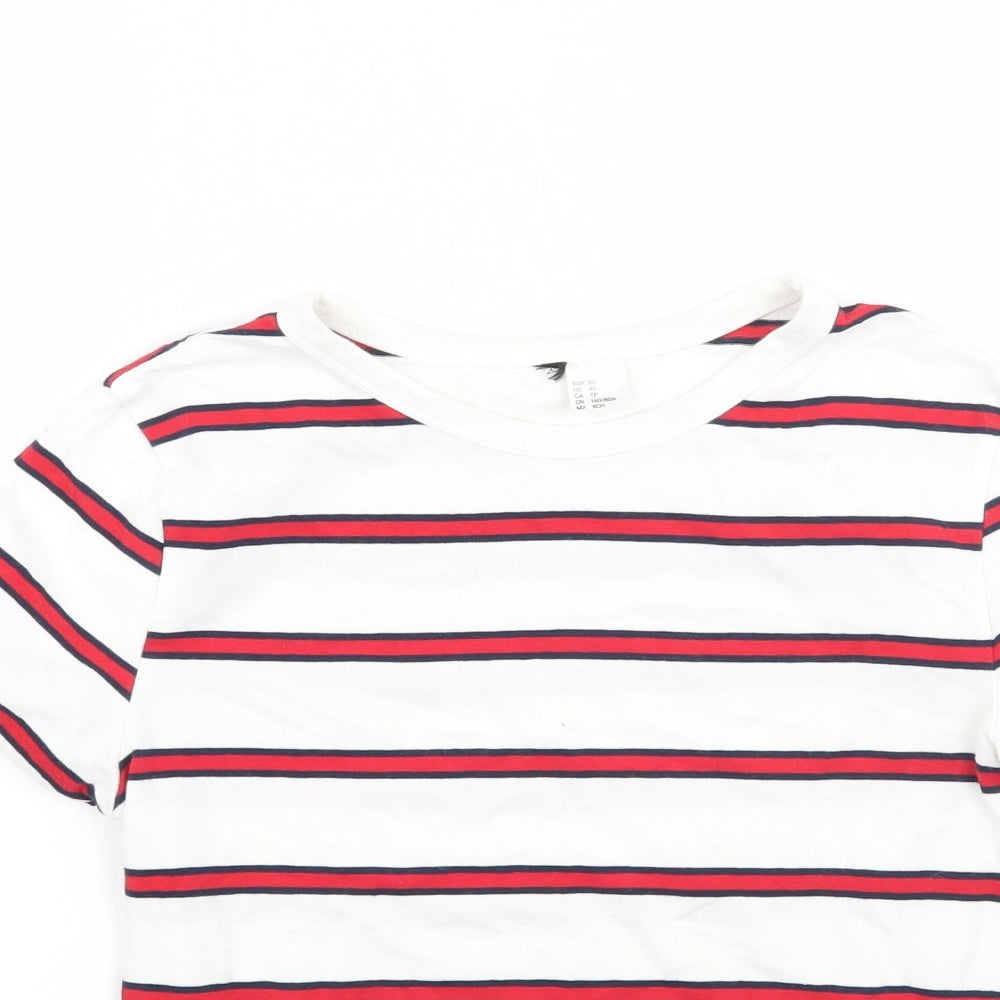 Womens UK Size XS H&M White Basic T-Shirt