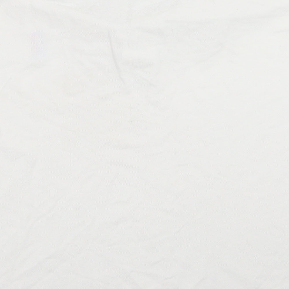 Antigua Mens White Batik   Polo Size L